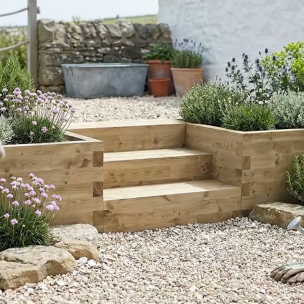 Stufenbeet - Treppe / 127,5 x 112,5 x 65 cm