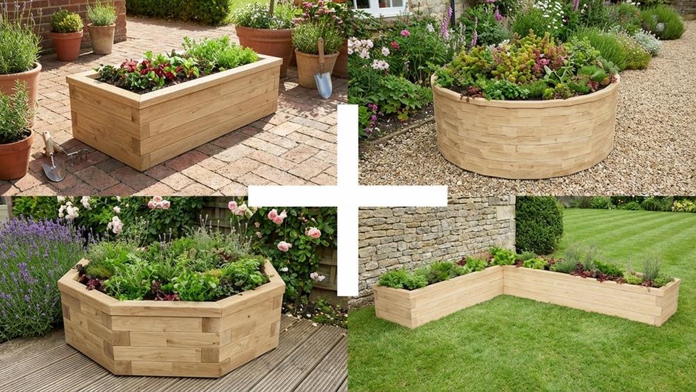 Hochbeet aus Holz mit WoodBlocX-Komponenten
