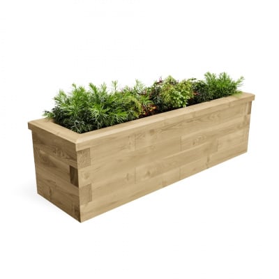 Wood Slender Garden Planter / 1.125 x 0.45 x 0.45m