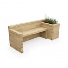 Single Planter Bench / 2.025 x 0.75 x 0.75m