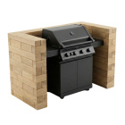 Moduleinheit für Grill / 1,5 x 0,75 x 0,95 m