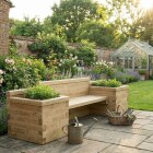 Gartenbank mit Doppel-Hochbeet - Lang / 270 x 75 x 85 cm